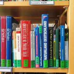 Befülltes Bücherregal