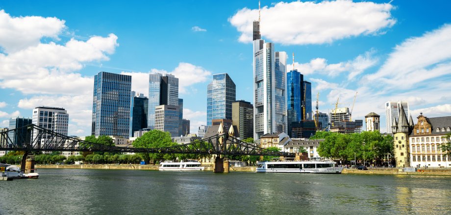 Cityscape of Frankfurt downtown, Germany
