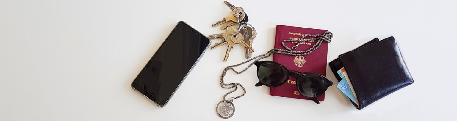 Verloren gegangene Wertgegenstände wie Schlüssel, Brieftasche oder Schmuck