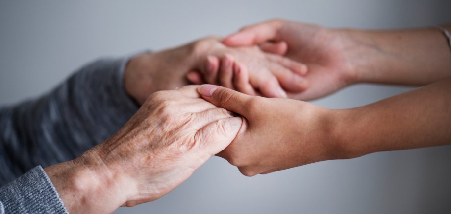 Closeup of a support hands