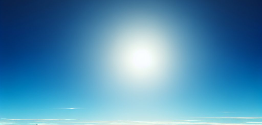 blauer Himmel mit Sonne