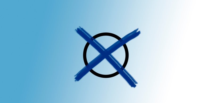 Kreuz auf einem Wahlzettel