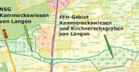 Karte der Landschaftsschutzgebiete Kammerckswiesen und Kirschnerecksgraben Langen